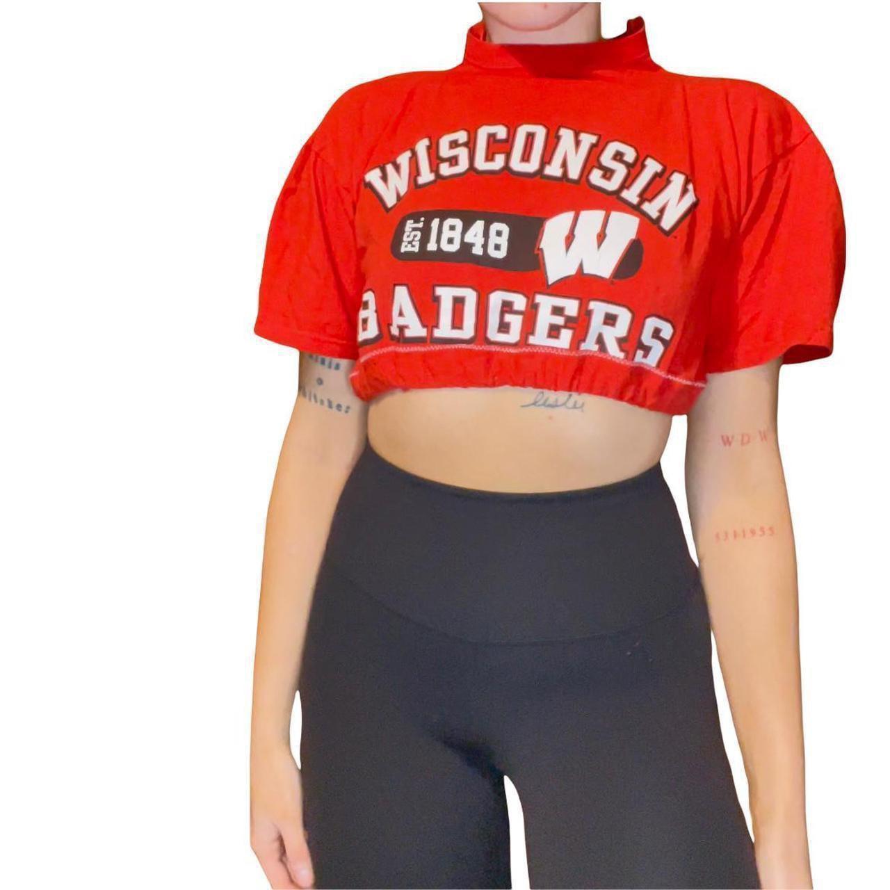 Wisconsin badgers hot sale crop top