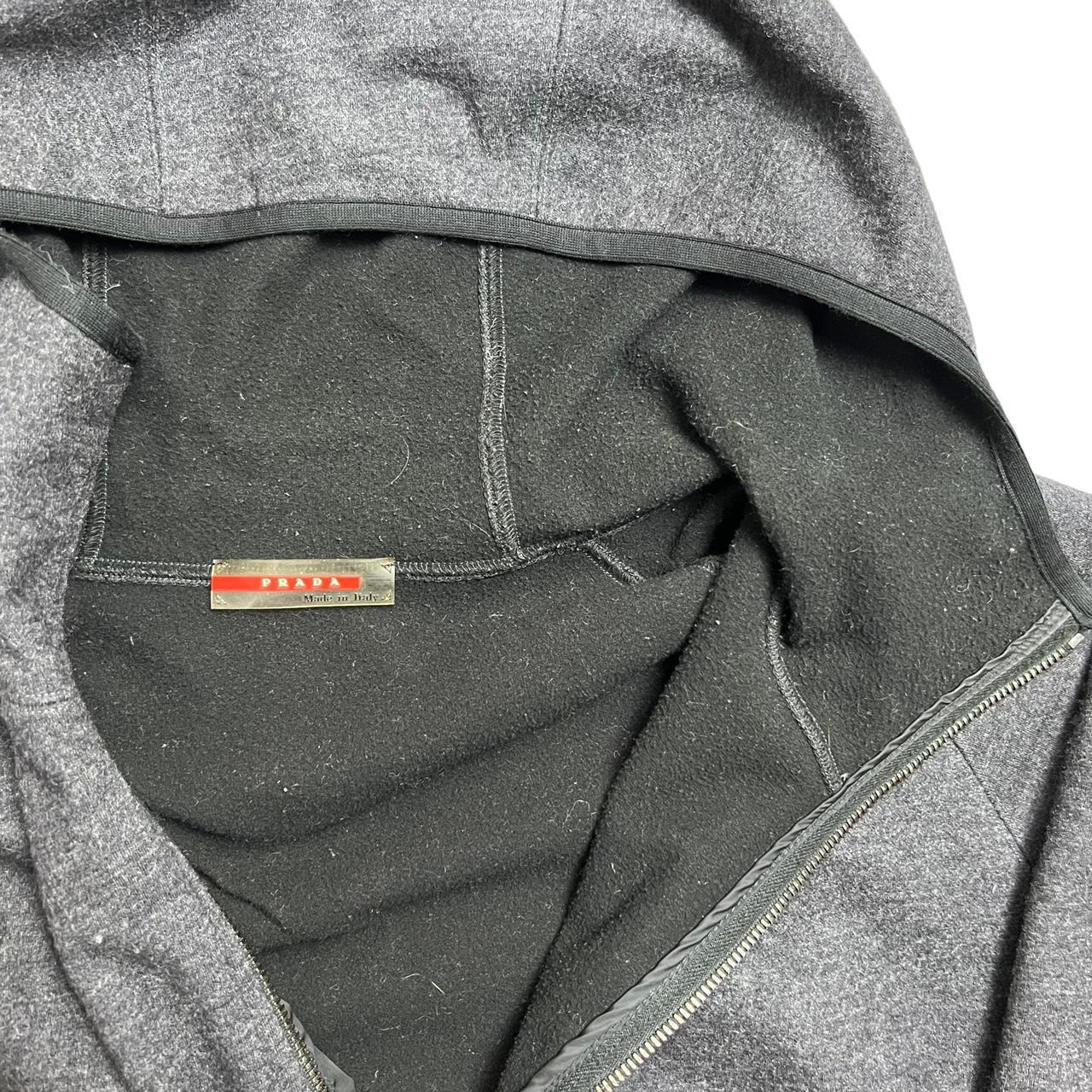 Prada vintage Luna rossa fleece jacket Ninja hood... - Depop