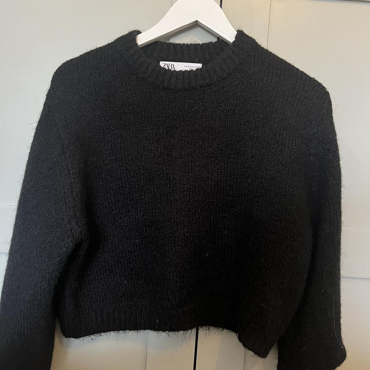 Zara Women's Black Jumper | Depop