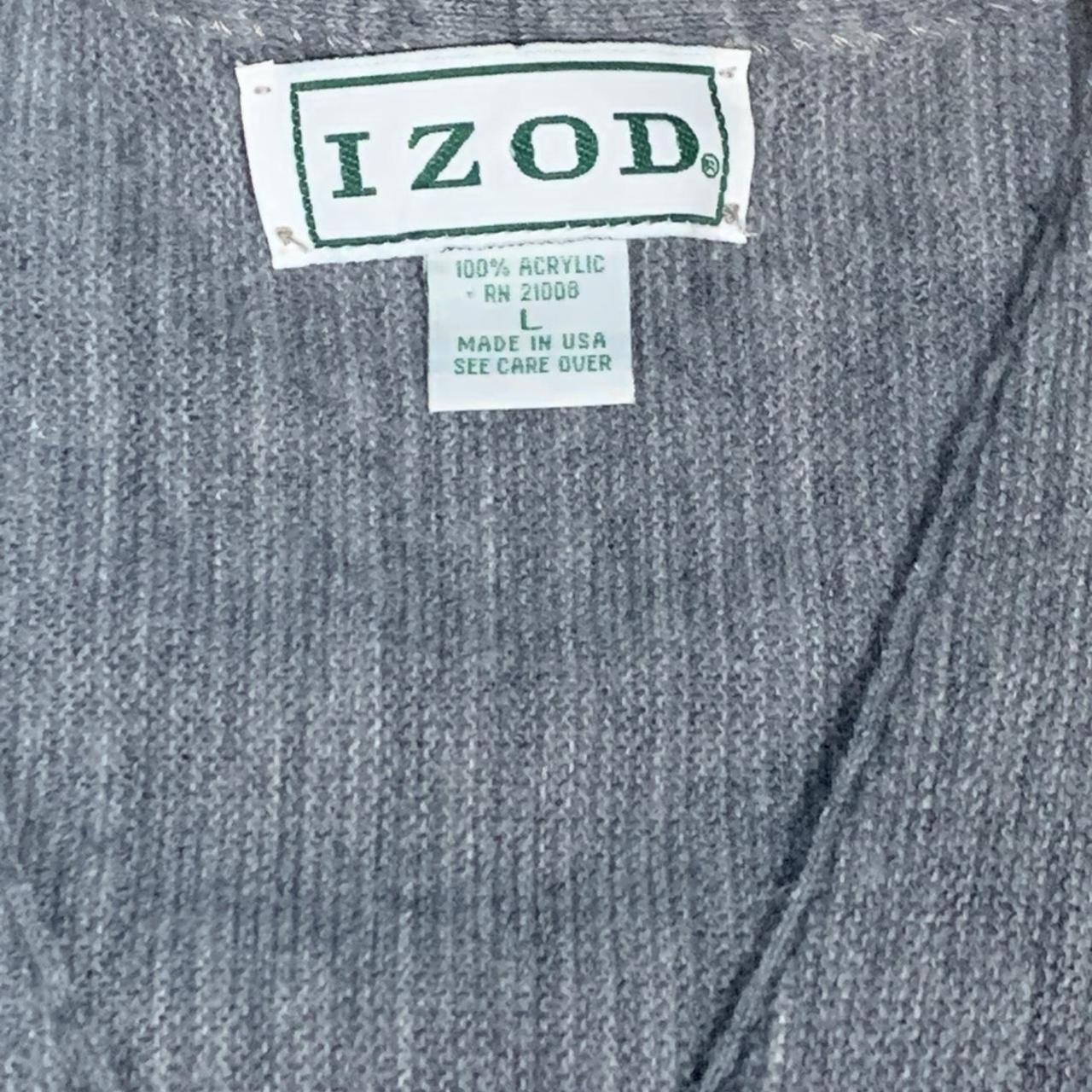 Vintage izod logo cardigan. Gray color izod... - Depop