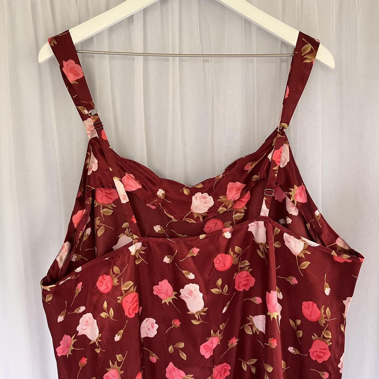 Floral maxi slip dress. Gorgeous red, pink and green... - Depop