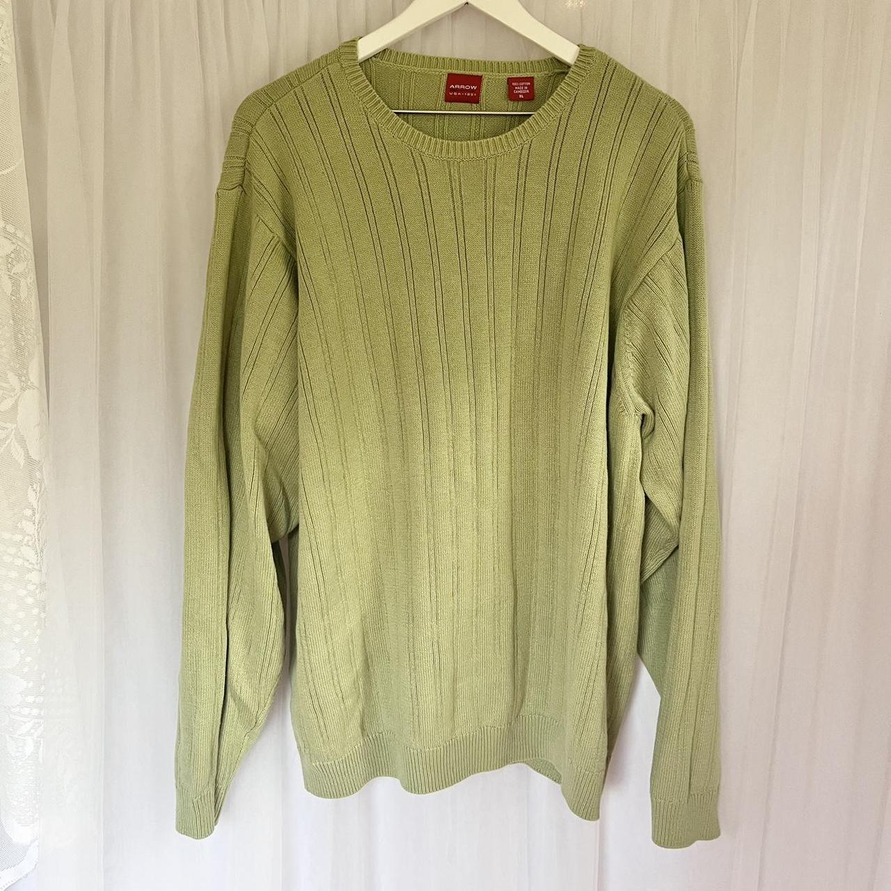 Vintage 90’s green sweater. Super cozy ribbed long... - Depop