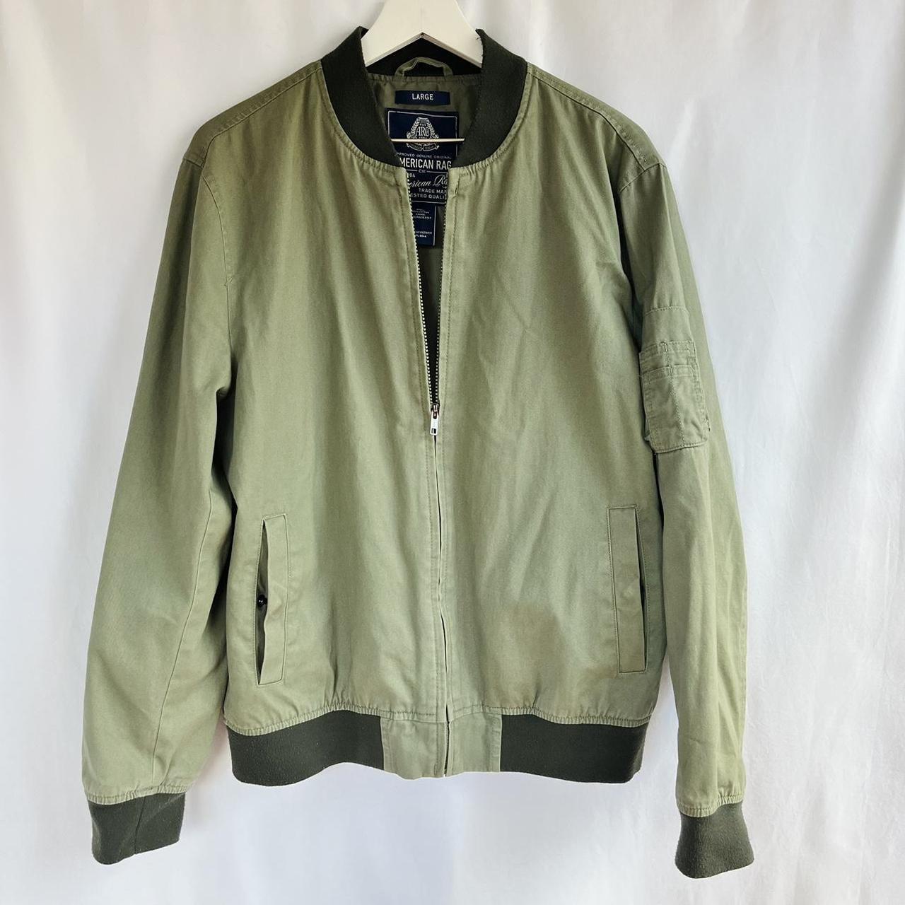 Army green bomber jacket. American rag brand army... - Depop