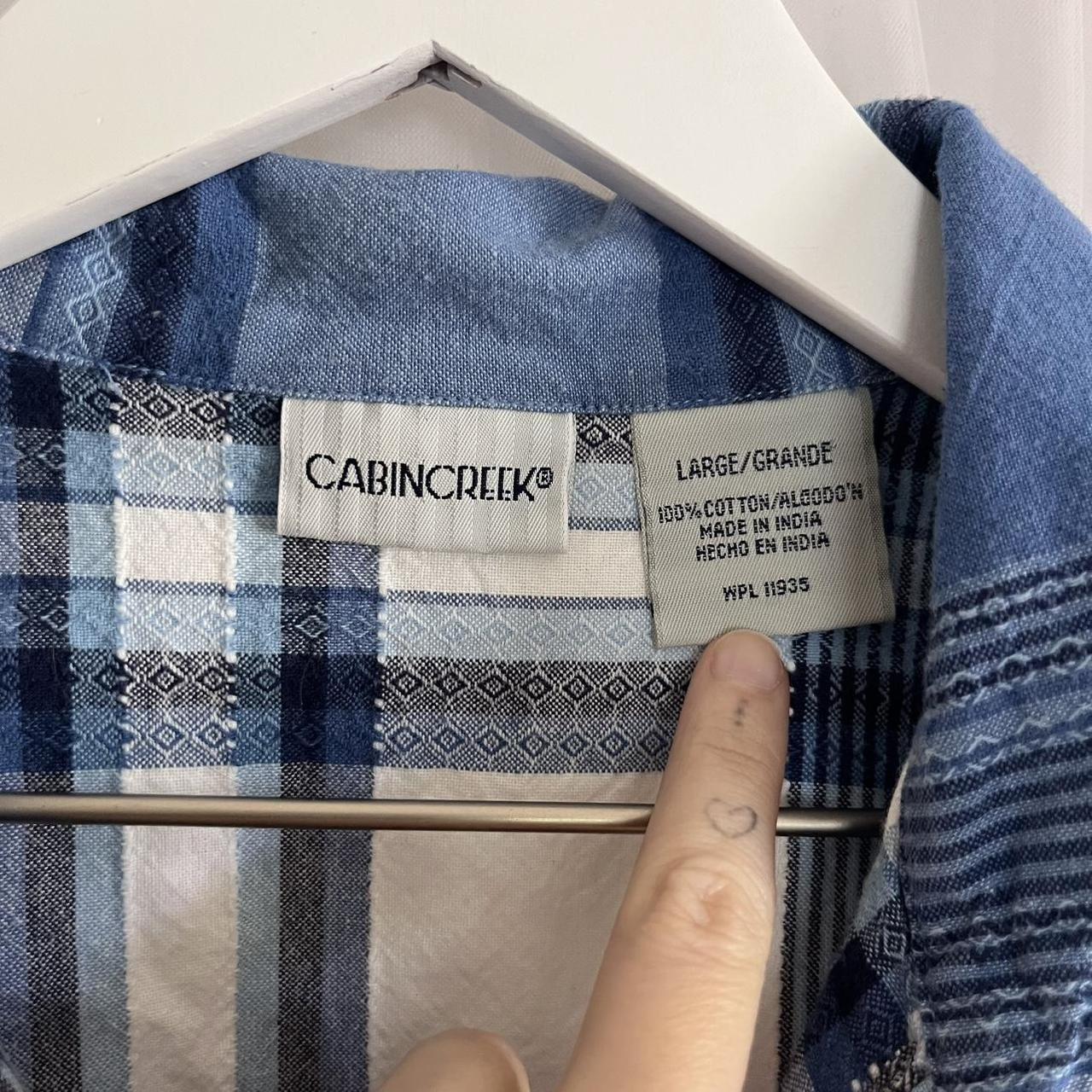 Women's Shirt - Blue - L – Vintage 90’s plaid shi… - image 5