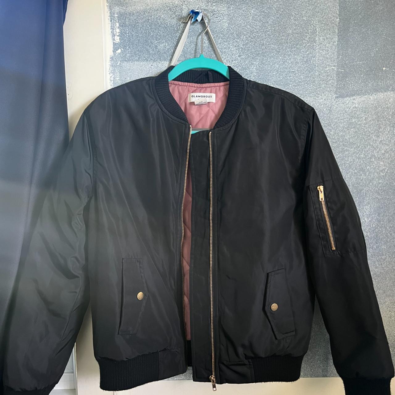 Thin black 2024 bomber jacket