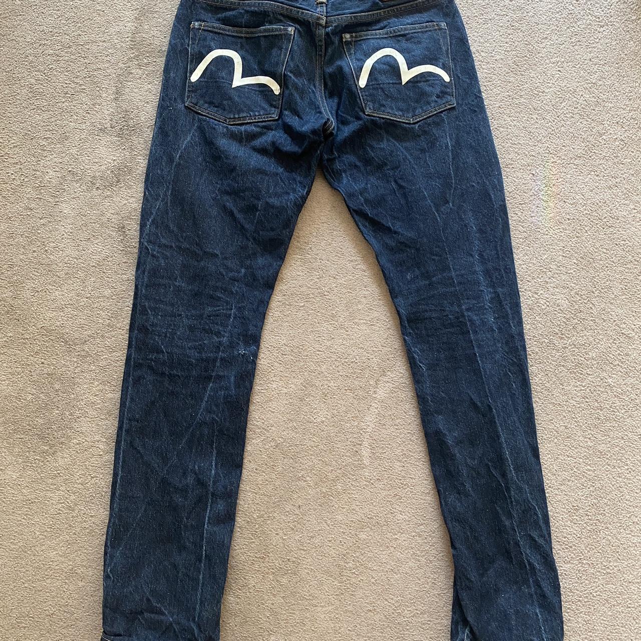 evisu jeans 30x34 waist & length slimmer fit so not | Depop