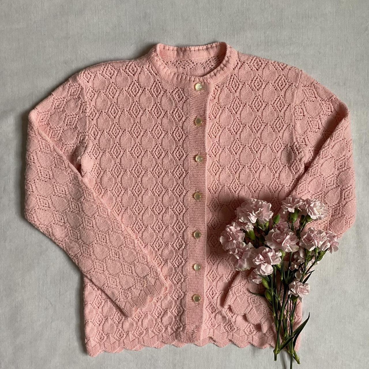 Vintage baby pink cardigan Brand No tags Era... Depop
