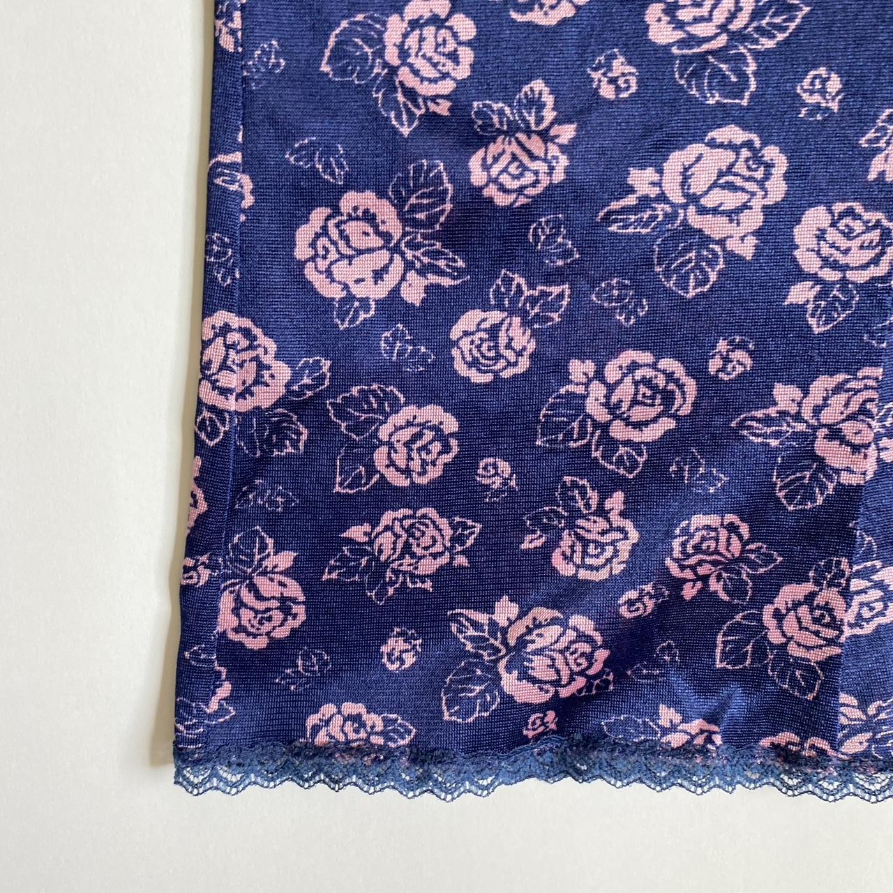 Vintage blue & pink floral cami Brand: - Depop
