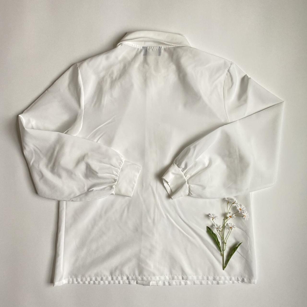 Vintage white blouse Brand: Lucky Winner Era:... - Depop