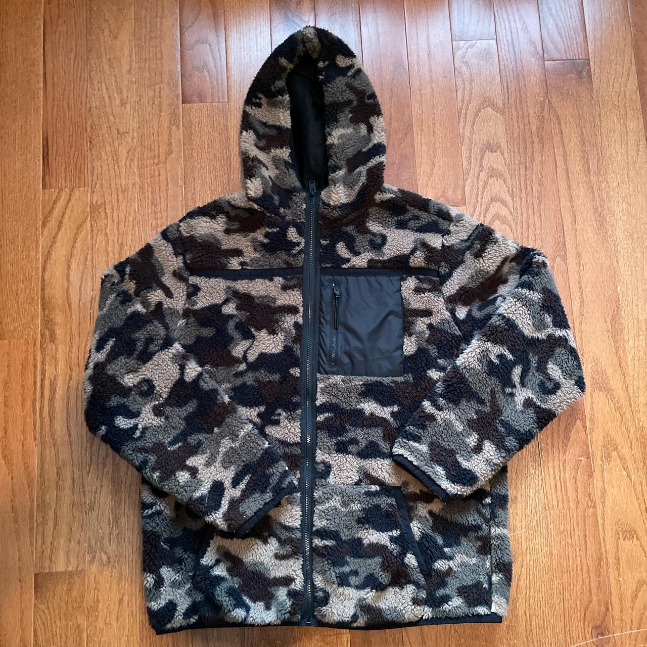 Express Faux Sherpa Thermal Lined Camo... - Depop