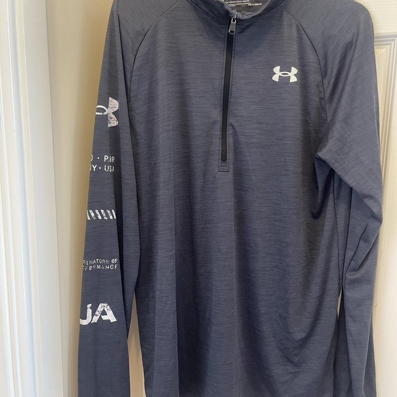 Grey Under Armour Quarter Zip Xlb - Depop