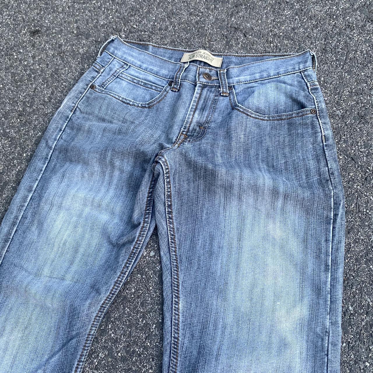 Beautiful Grey/Blue Wash Wrangler Denim - Depop