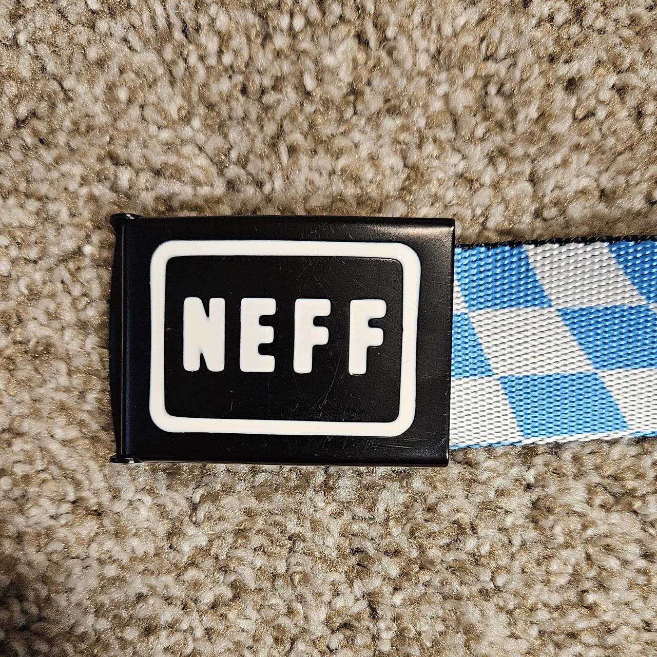 Medium blue and white checkered Neff Belt