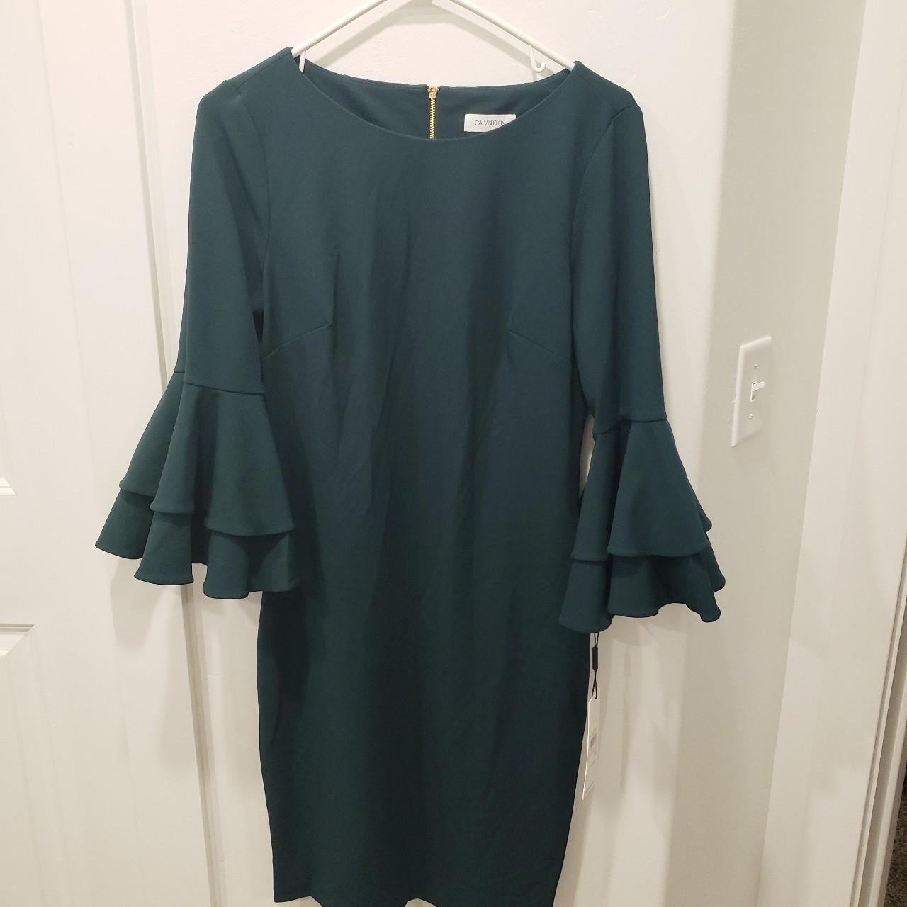 Calvin klein 2024 forest green dress