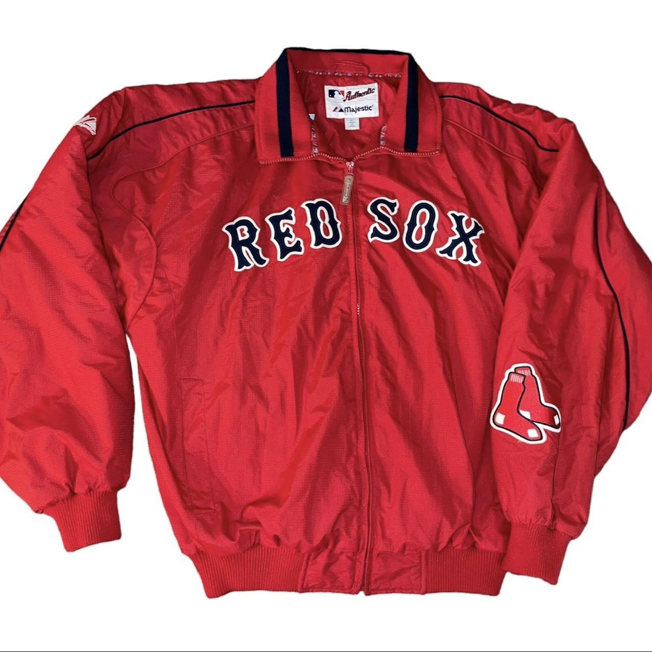 VINTAGE MAJESTIC boston red sox jacket authentic - Depop