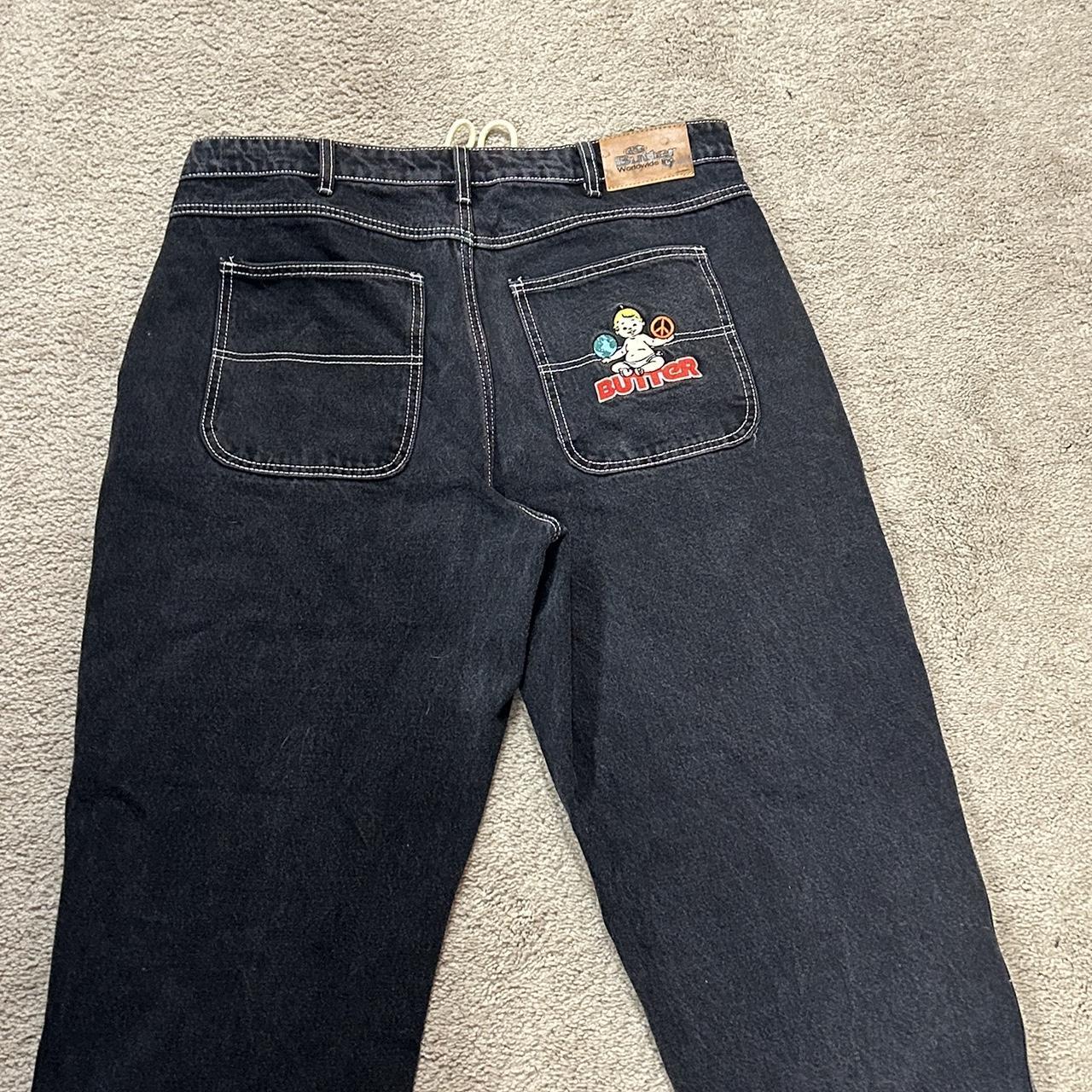 Butter Goods Men's Black Trousers Depop