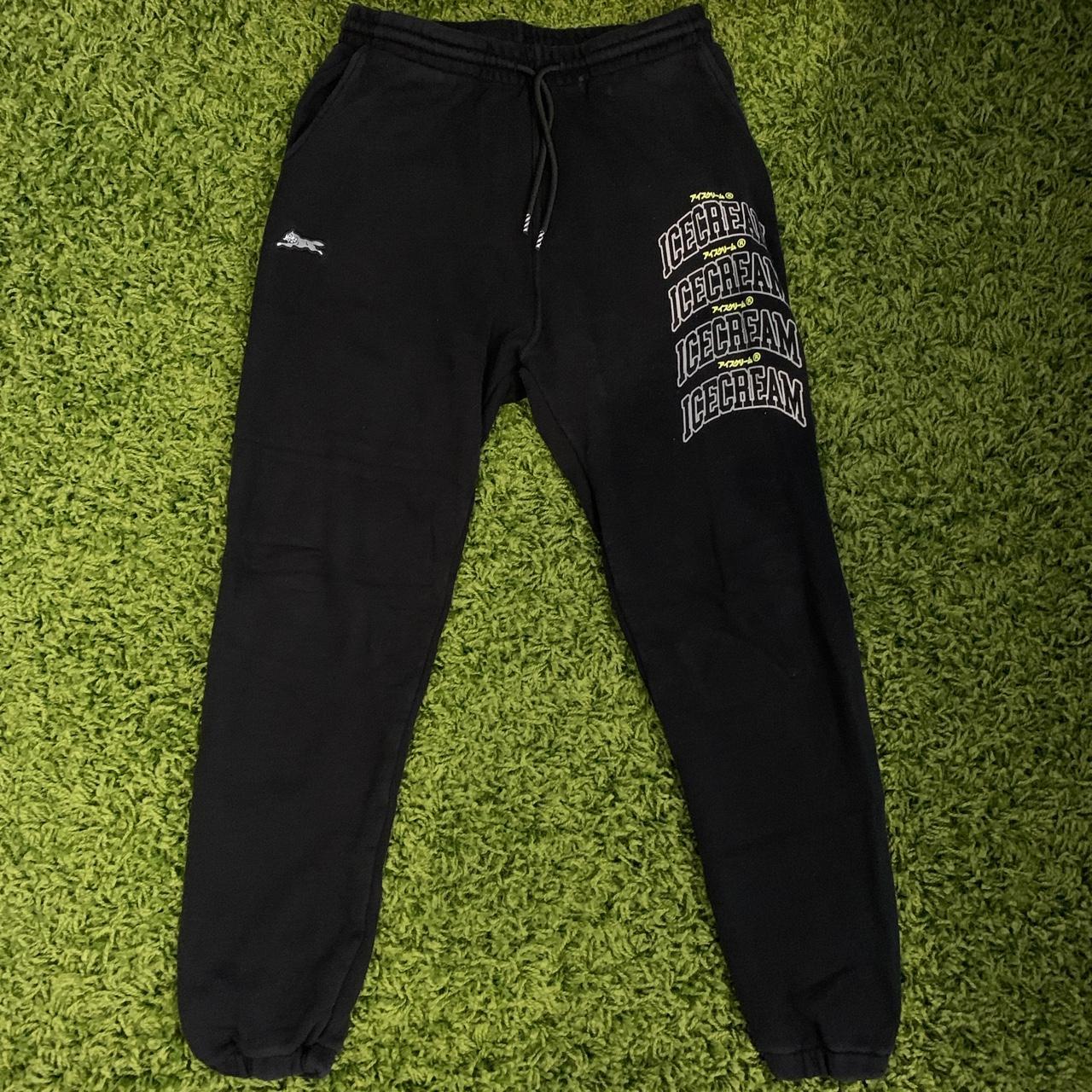 Ice Cream Men's Black and Green Joggers-tracksuits | Depop