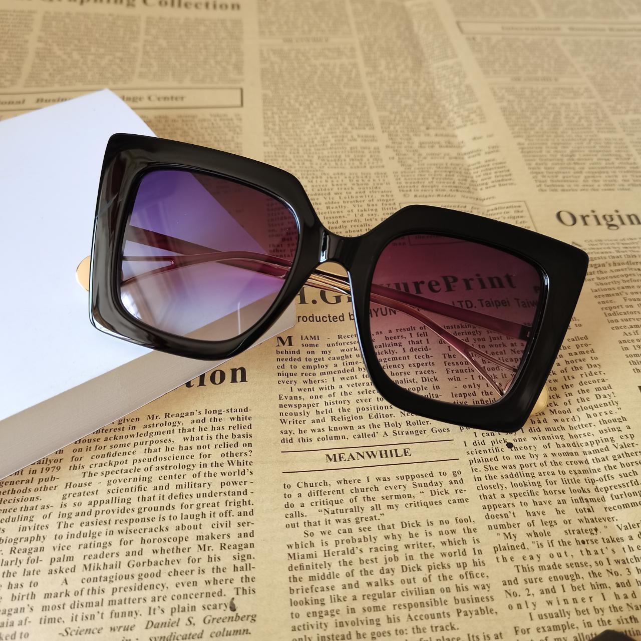 Women's Retro Square Sunglasses - A New Day Black