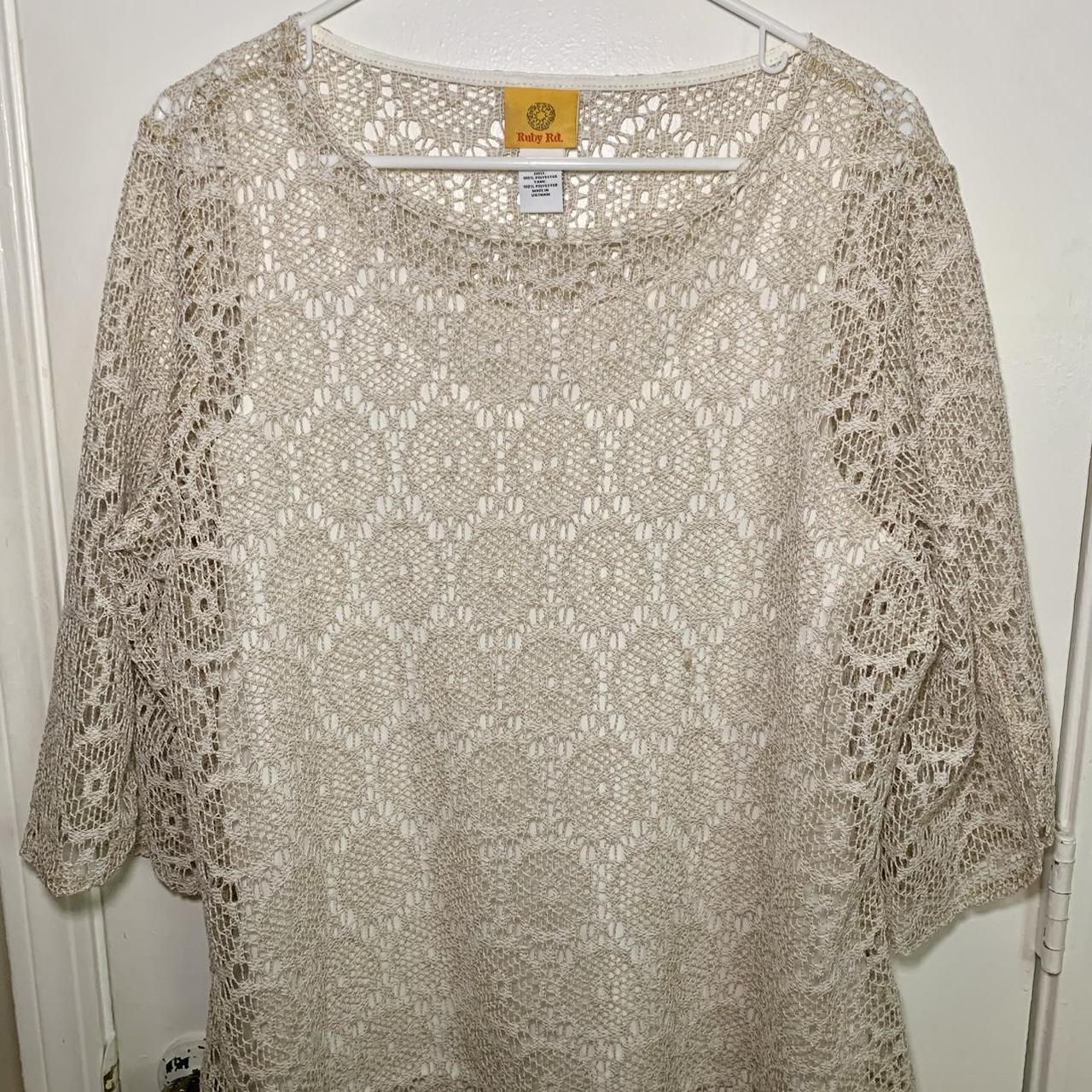 Ruby Rd. Women's Blouse - Cream/White - L – Ruby … - image 1