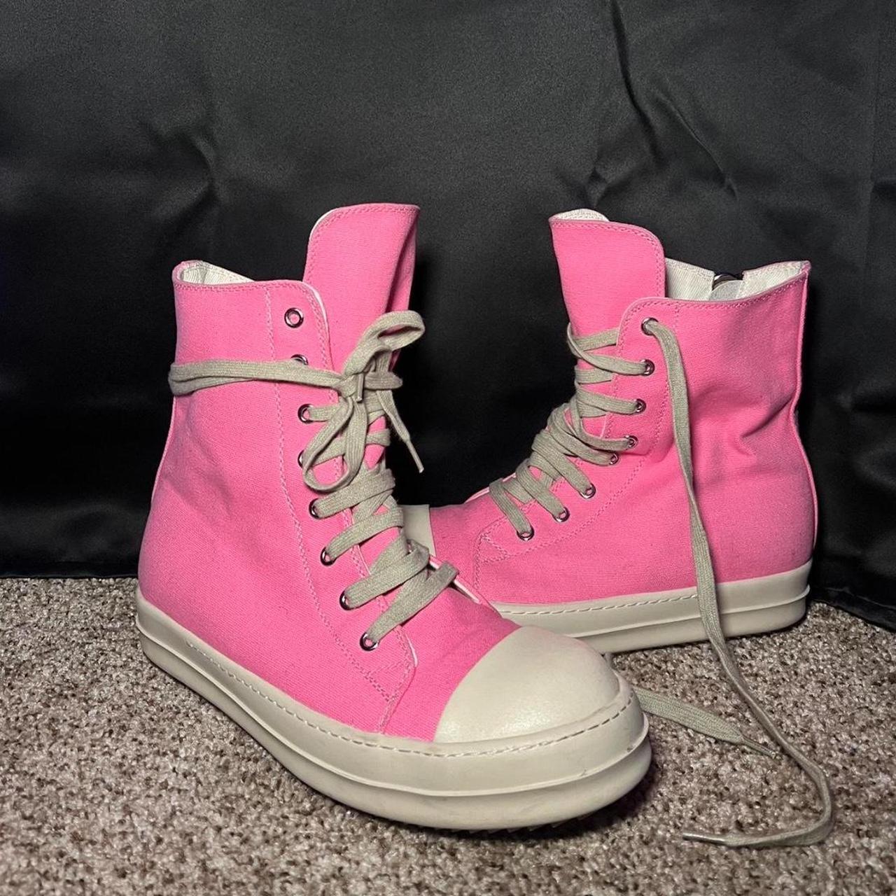 Authentic Pink Rick Owen’s Shoes - Depop