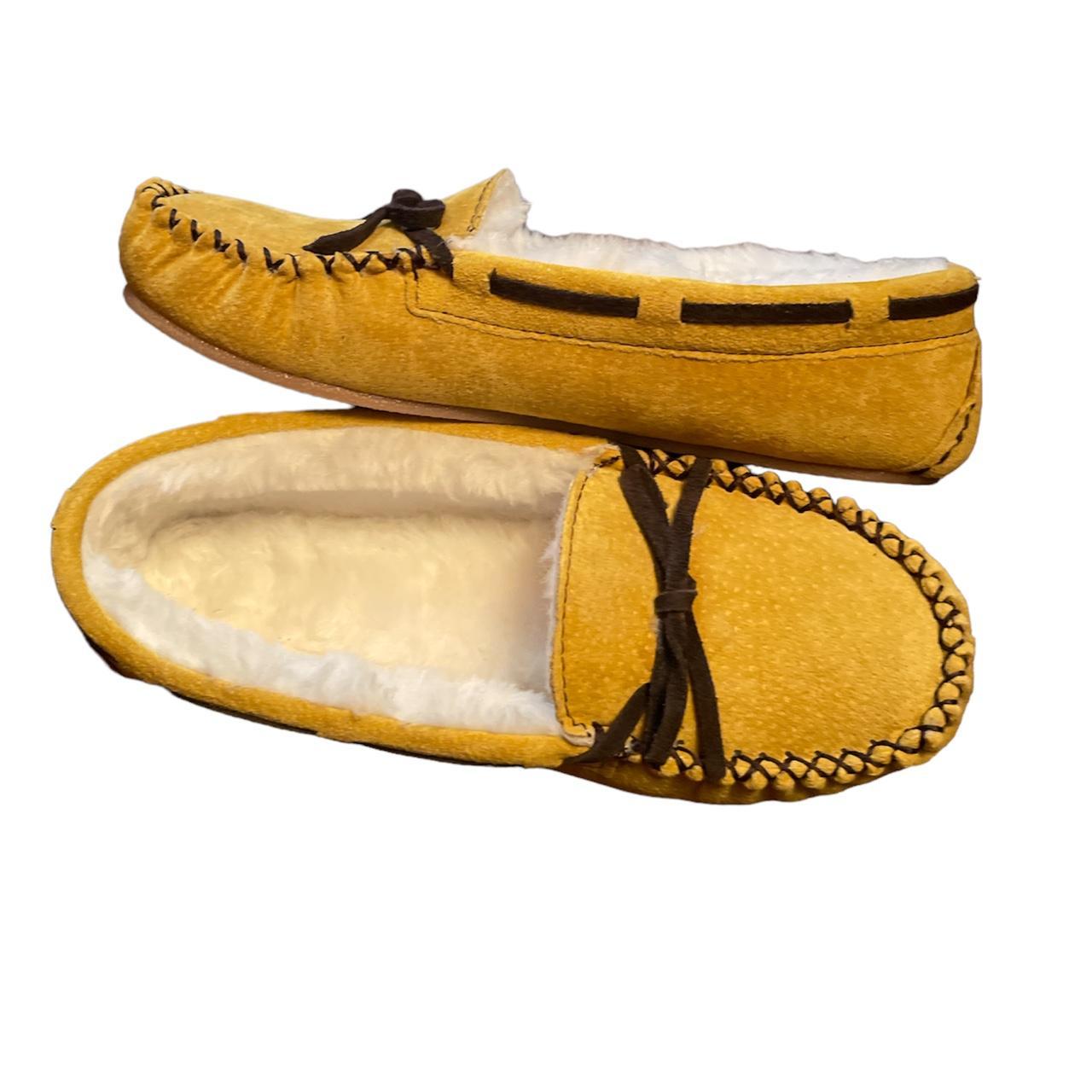 Lamo Women's Yellow and White Slippers (2)