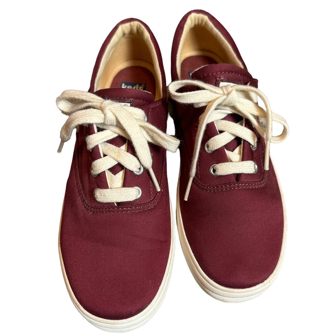 Burgundy keds sales