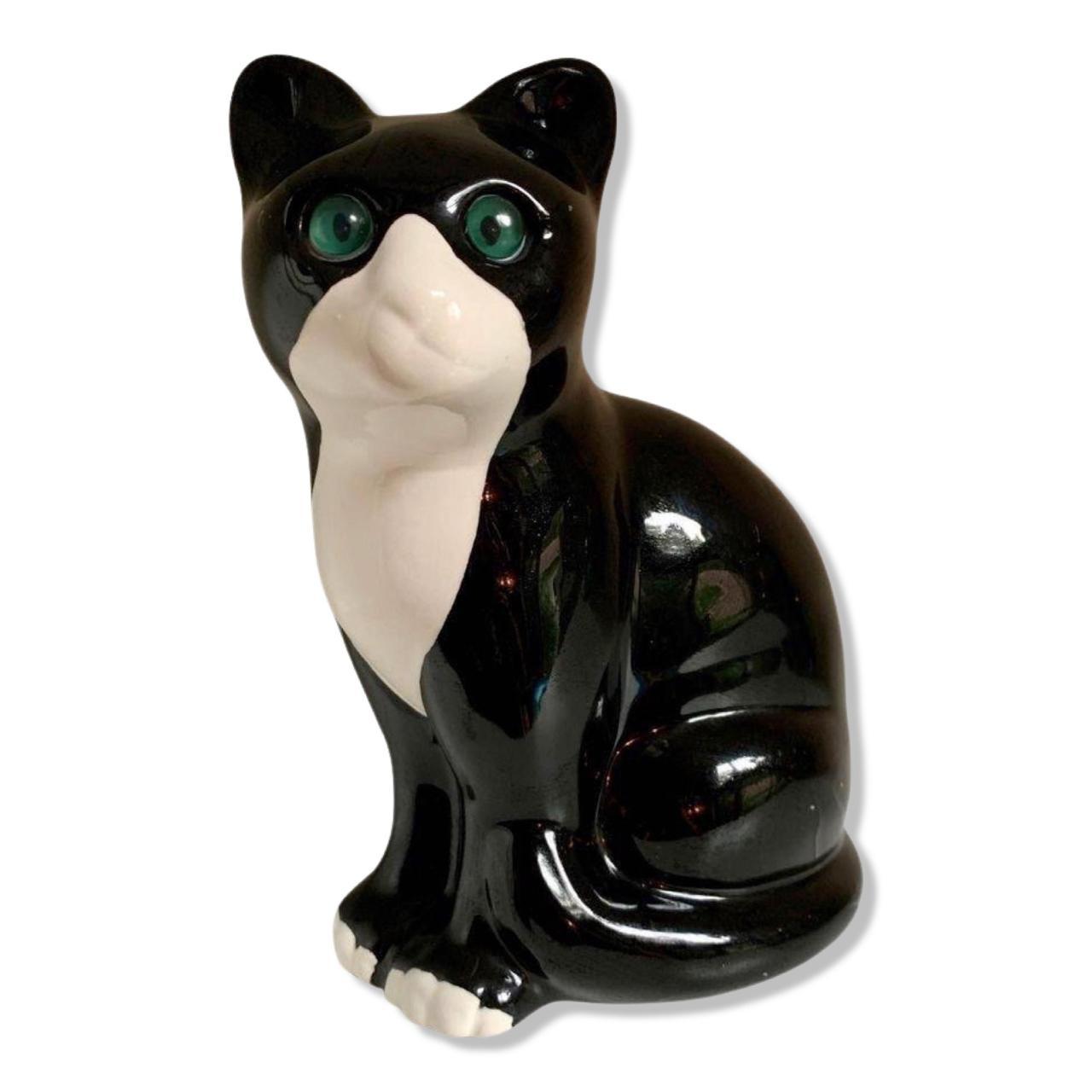 ELPA Portugal Black Ceramic Cat Figurine Very good... - Depop