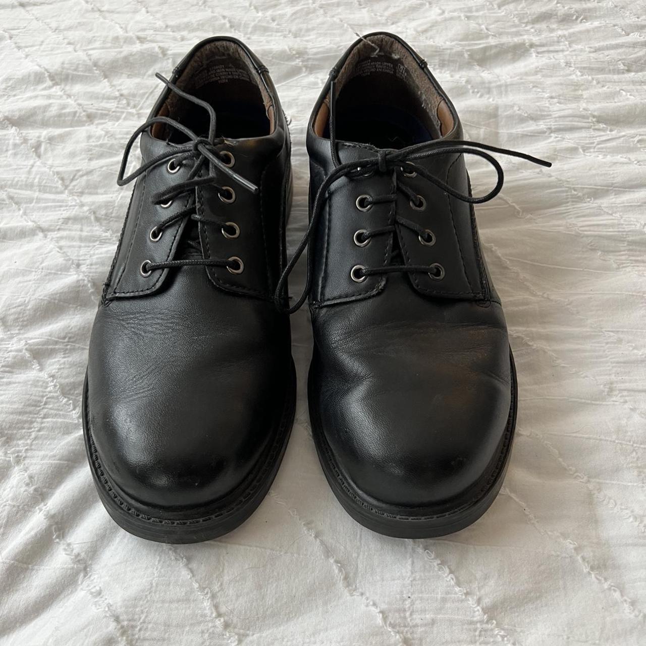 Women's Black and Silver Oxfords | Depop
