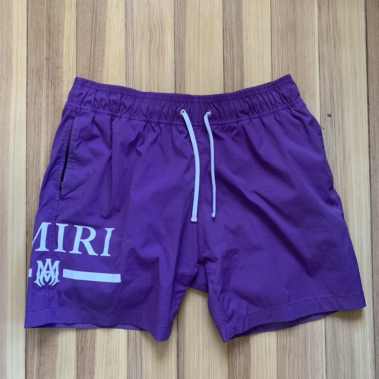 Amiri Men's Purple Shorts Depop