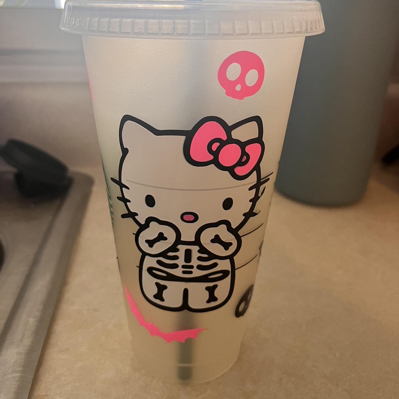 Hello Kitty “ Starbucks inspired” Tumbler Cup Depop