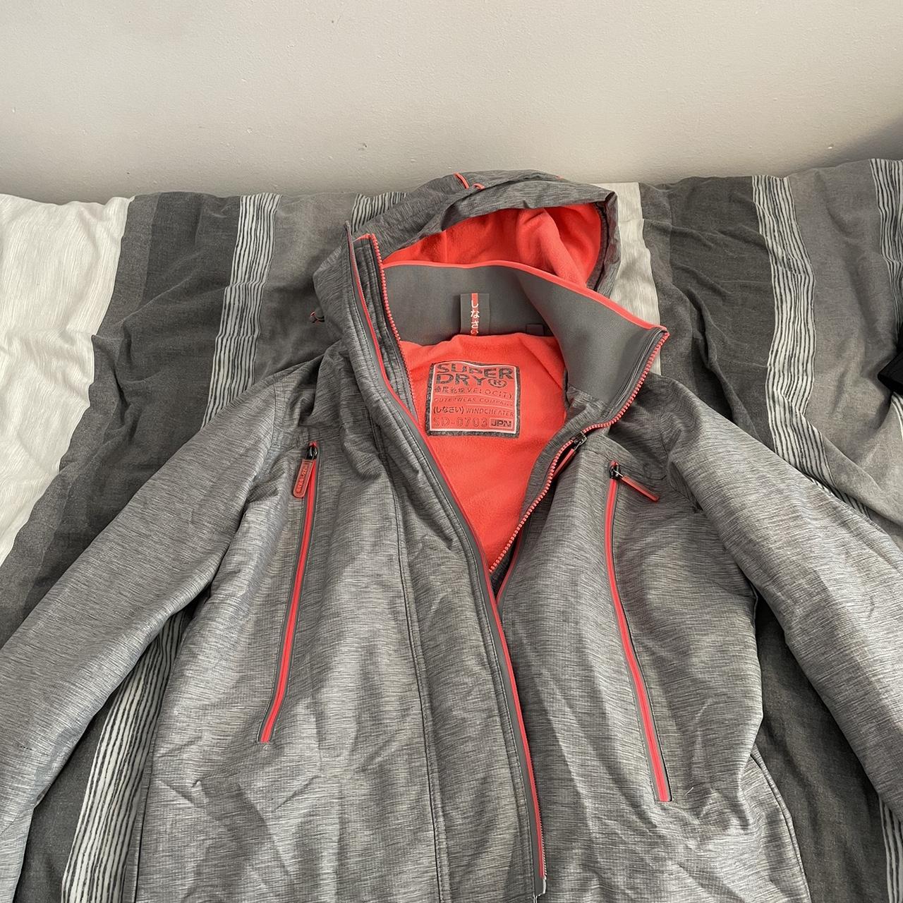 Grey and pink superdry jacket best sale