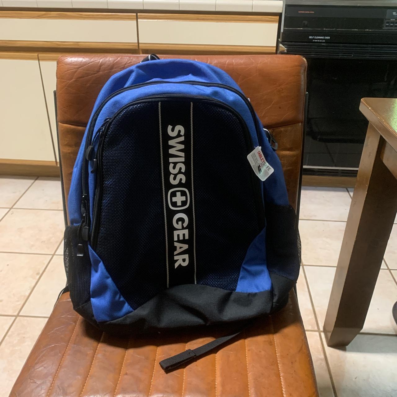 Blue Swiss Gear Backpack #blue#black#swissgear#backpack