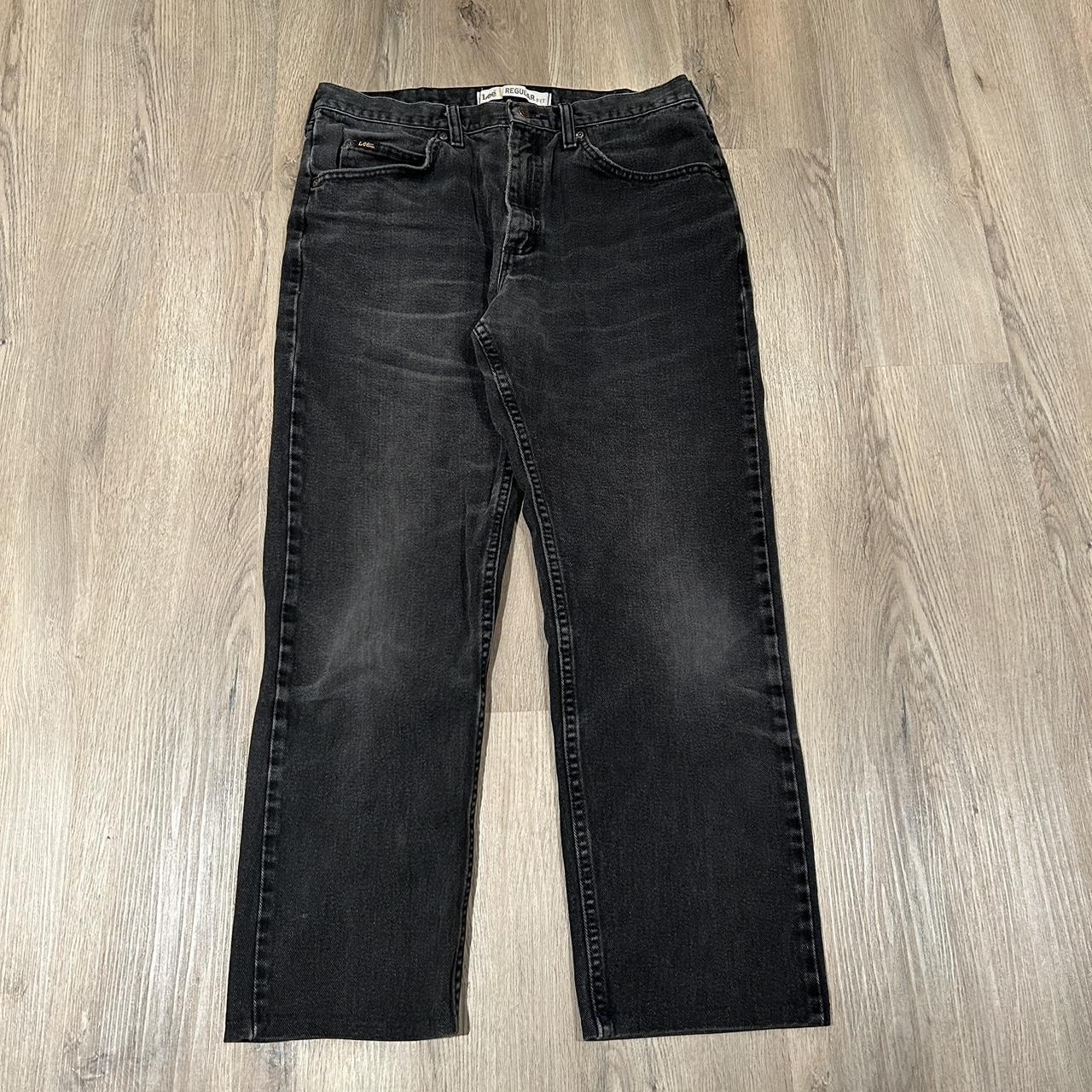 y2k faded dark grey jeans lee regular fit amazing... Depop