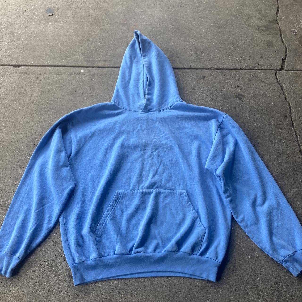 Sky blue Los Angeles Apparel hoodie size xl pit to... - Depop