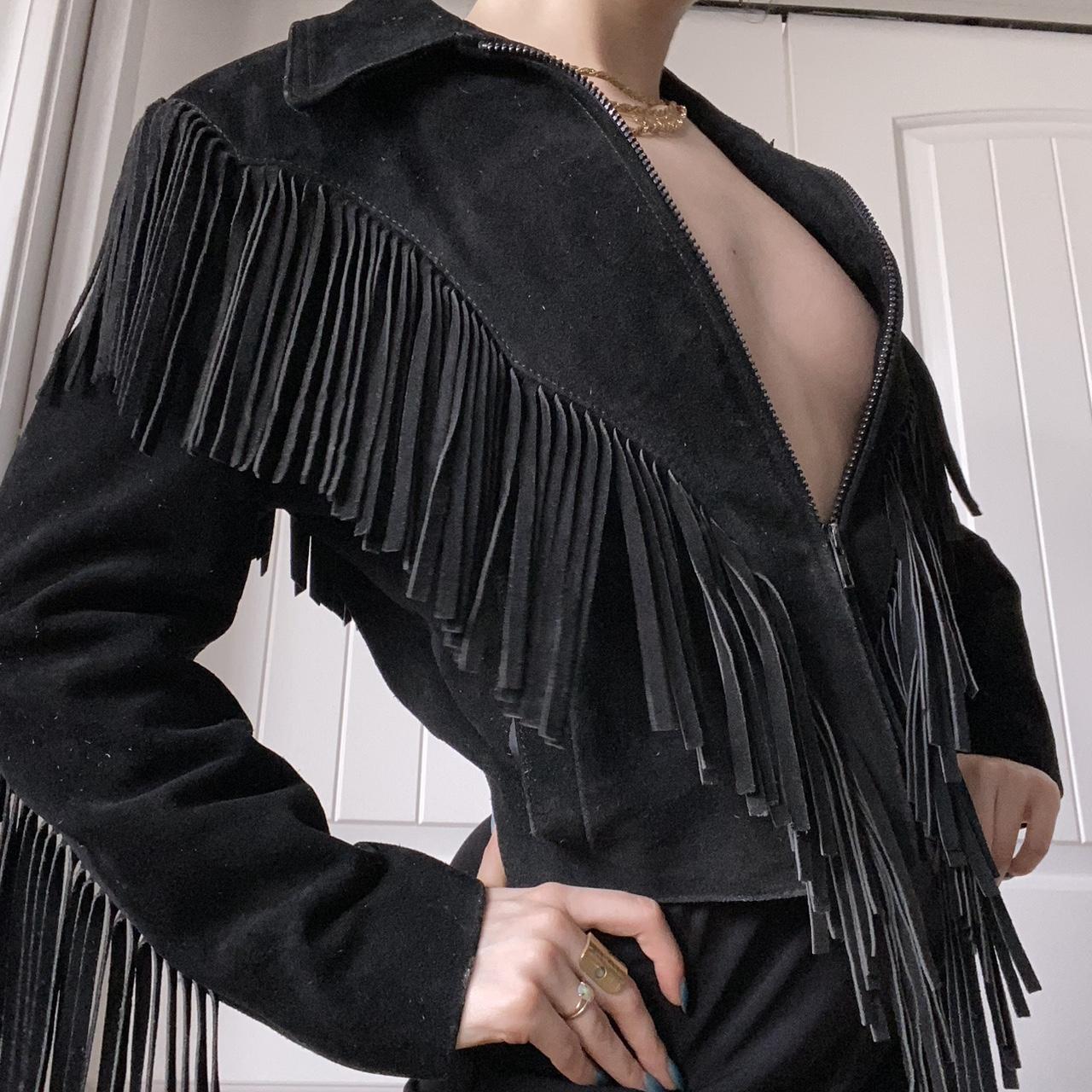 Wilson leather clearance fringe jacket