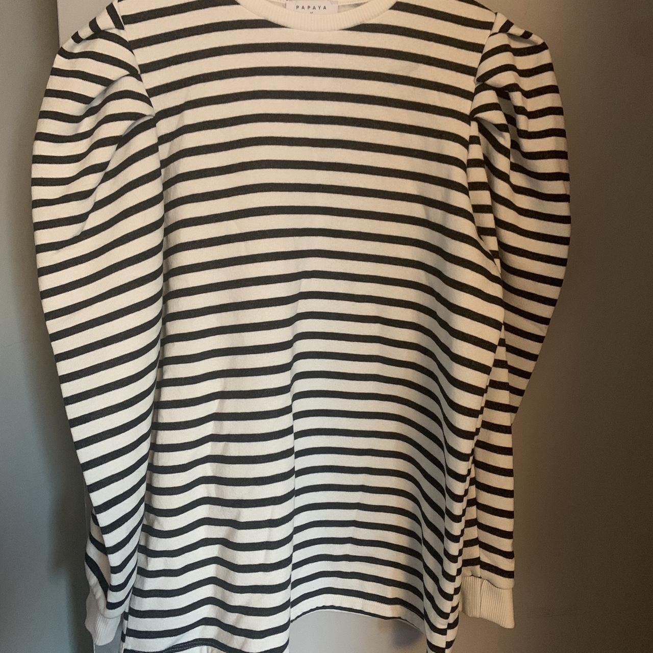 Women's Black and White Hoodie | Depop