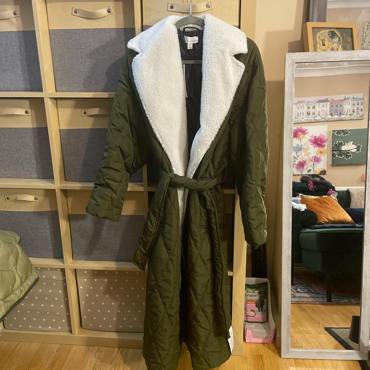 quilted maxi coat size 8 UK. Brand new never... Depop