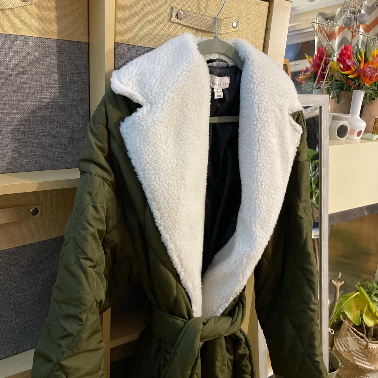 quilted maxi coat size 8 UK. Brand new never... Depop