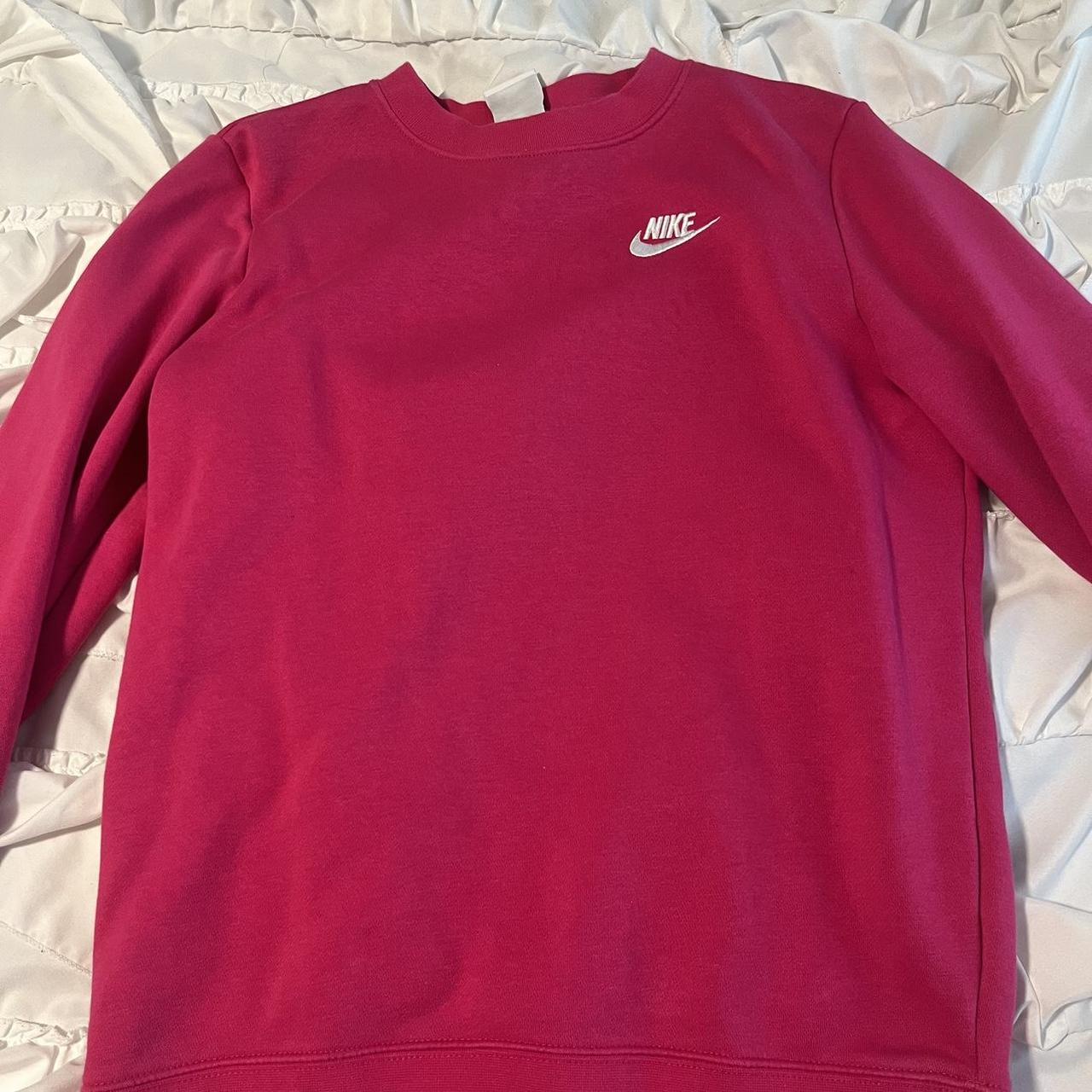 XS Hot Pink Nike Crewneck (perfect condition... - Depop