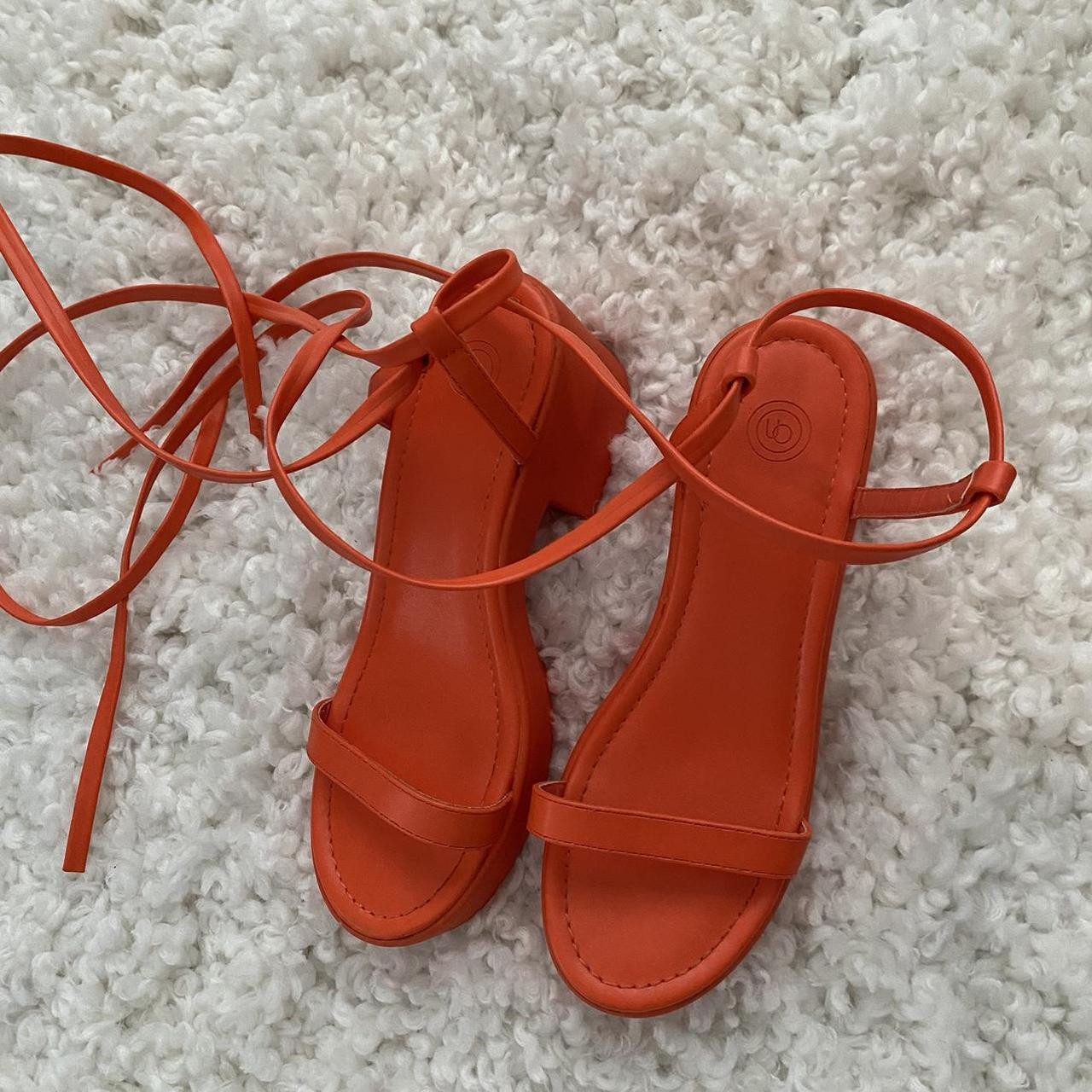 Urban Outfitters Women's Orange Sandals | Depop