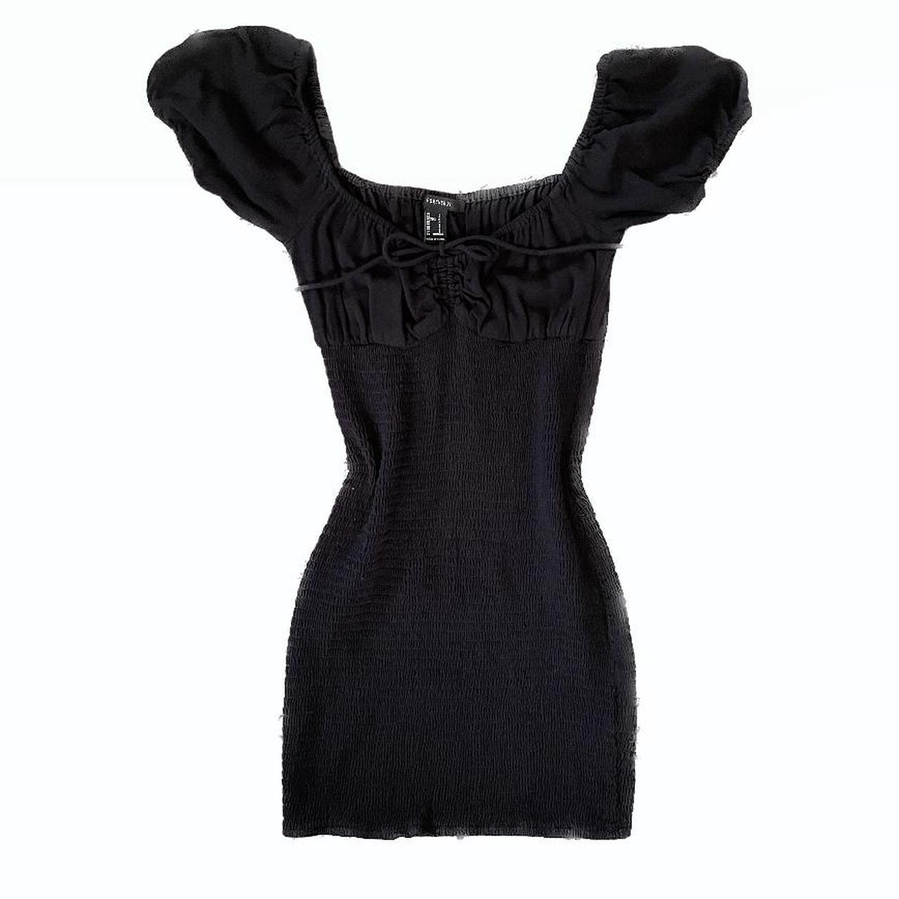 Black tight fitting mini dress F21 short dress... Depop