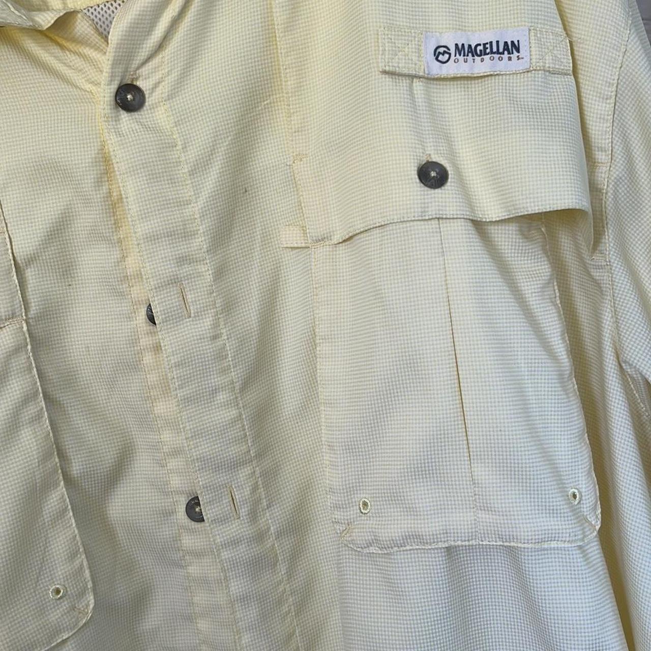 Magellan Outdoors Men's XL Yellow Short Sleeve Button Down Fishing