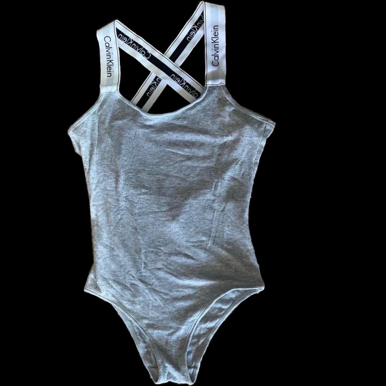 Calvin klein bodysuit grey hotsell