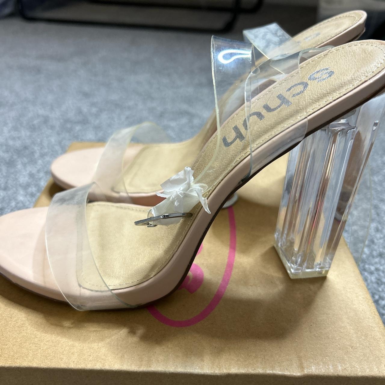 Clear detail strappy buckle heel For reference I'm a - Depop