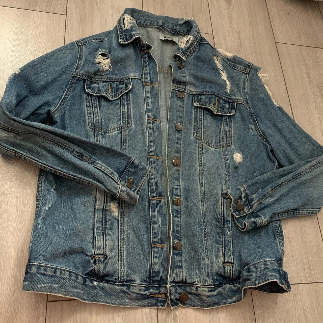 new look denim jacket worn but has no signs of wear,... - Depop