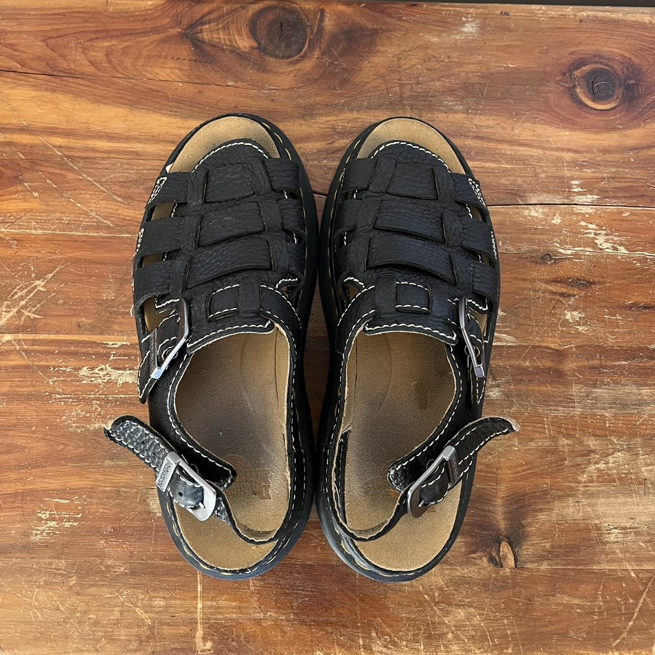 fuzzy doc martens sandals