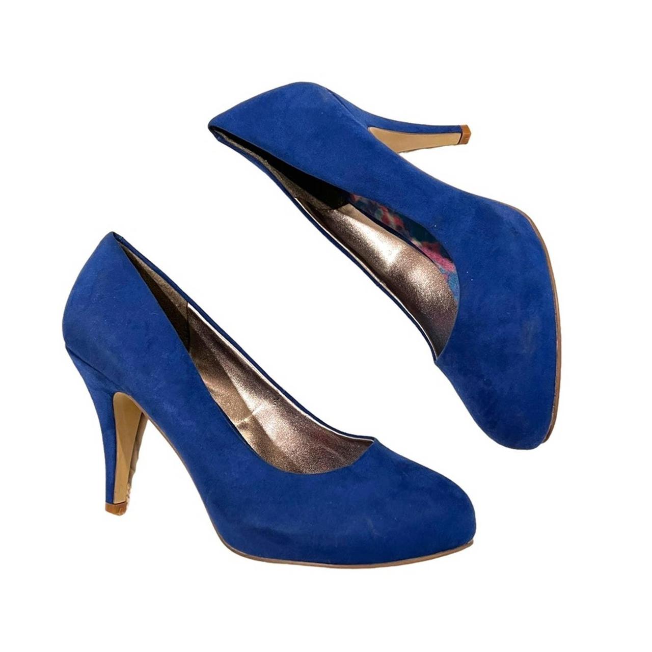 Steve madden blue suede pumps sale