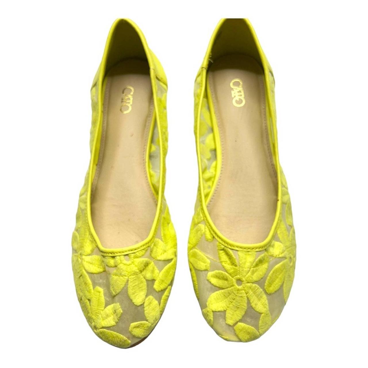 Cato Women's Yellow Ballet-shoes | Depop