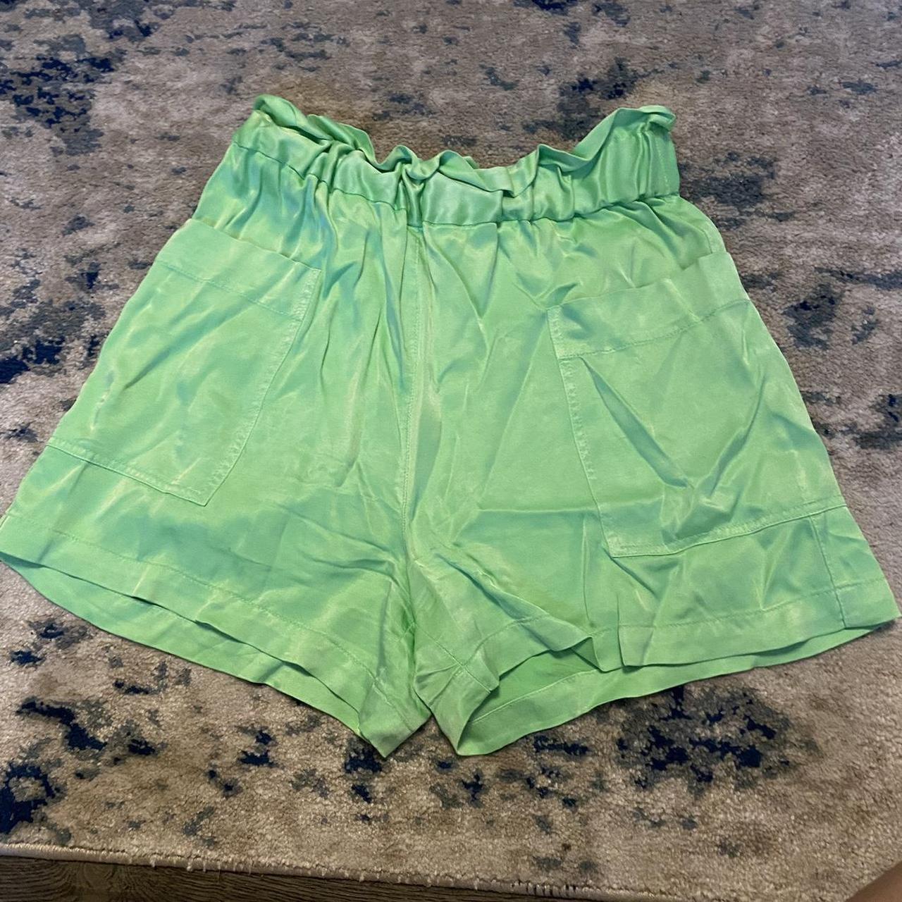 Urban Outfitters Satin Cargo Shorts green satin... Depop