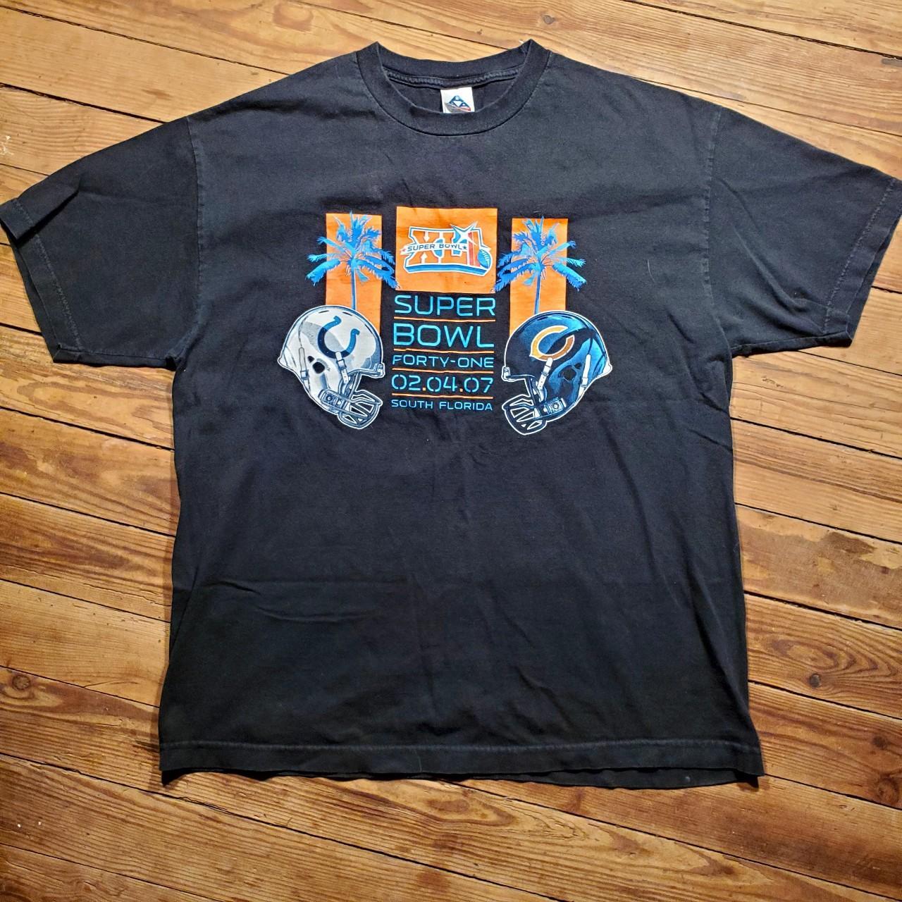 2007 Super Bowl tee Bears vs Colts Great - Depop